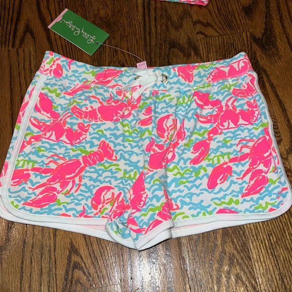 Lilly Pulitzer girls little skipper popover & chrissy shorts lobstah roll L NWT - Picture 2 of 13